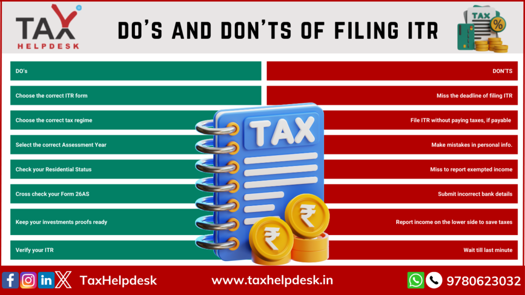 do’s and don’ts of filing itr